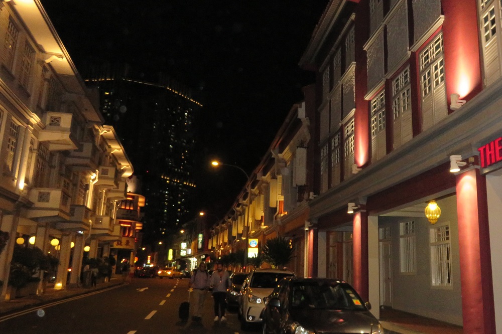 シンガポール2016-ホテルの通り1
