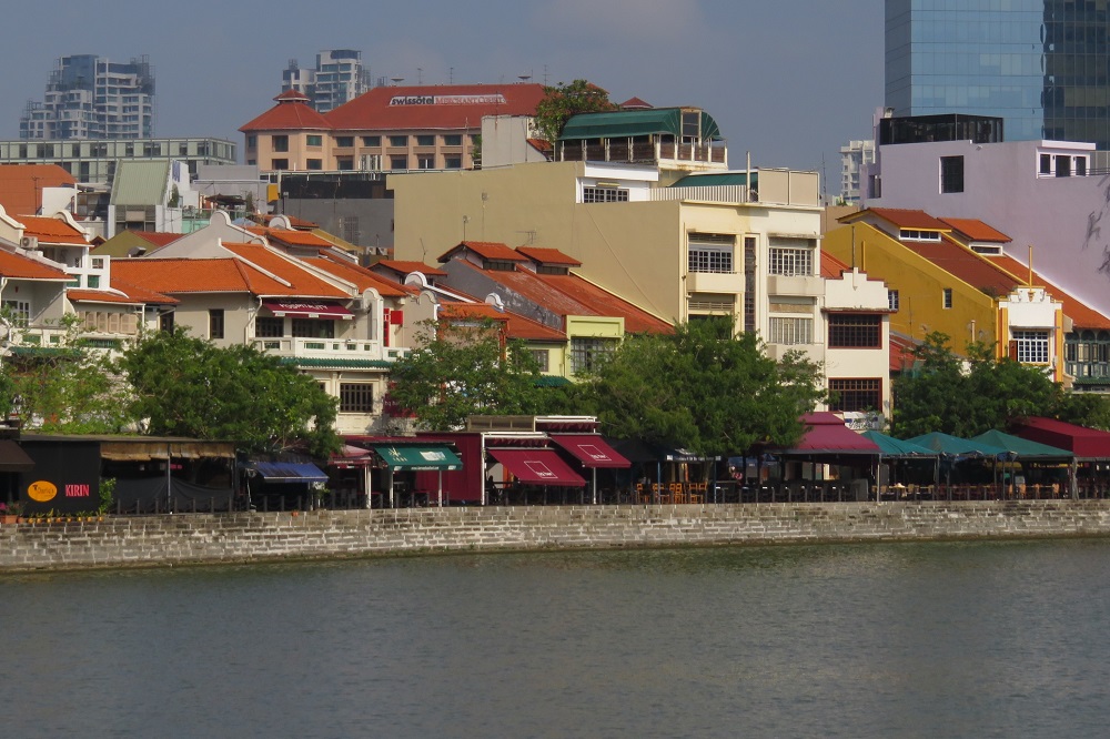 シンガポール2016-シンガポール川沿いの歩道ボートキー2